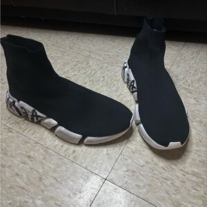 Balenciaga Speed Sneaker'Midsole Graffiti - Black White'